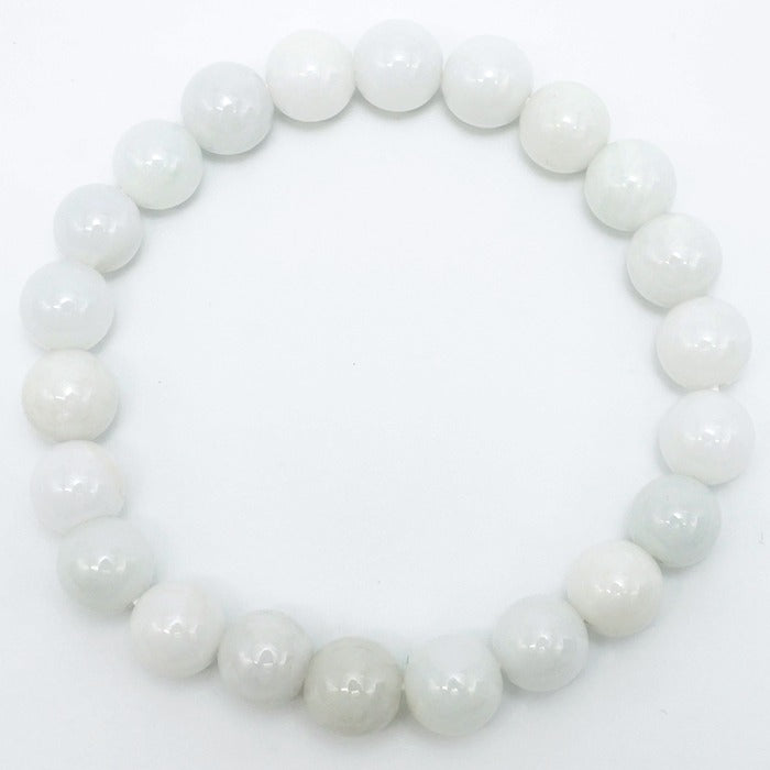 Itoigawa Jade white 10mm bracelet (One-of-a-kind) Japan Stone [12011001091502306002]