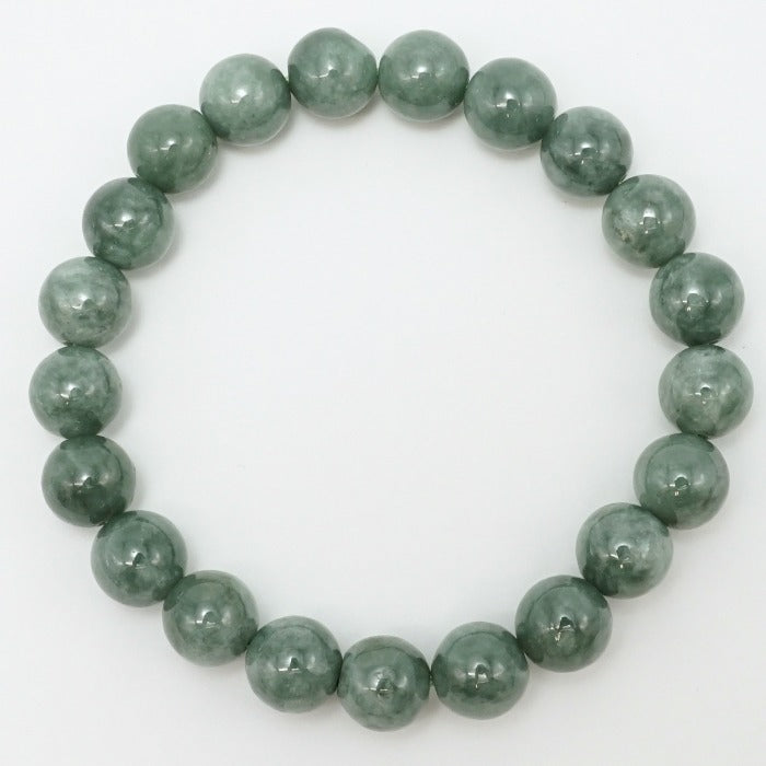 Itoigawa Jade green 9.5mm bracelet (One-of-a-kind) Japan Stone [12010901091502312002]