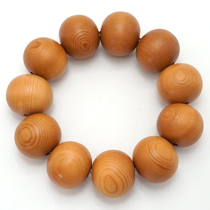 Japanese precious wood - Taxus Cuspidata Yew 21mm  bracelet natural stones Health wealth stones