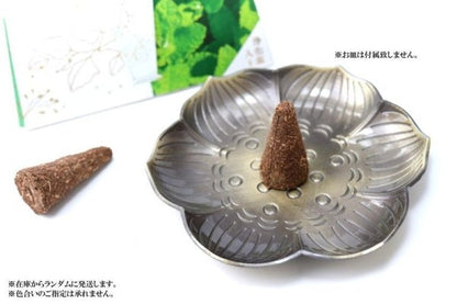 Cone-shaped incense with holes [contains purifying salt] Spearmint