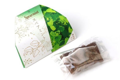 Cone-shaped incense with holes [contains purifying salt] Spearmint