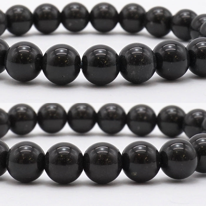 Japan Stones : Nachi Guro 8mm bracelet natural stones Health wealth stones