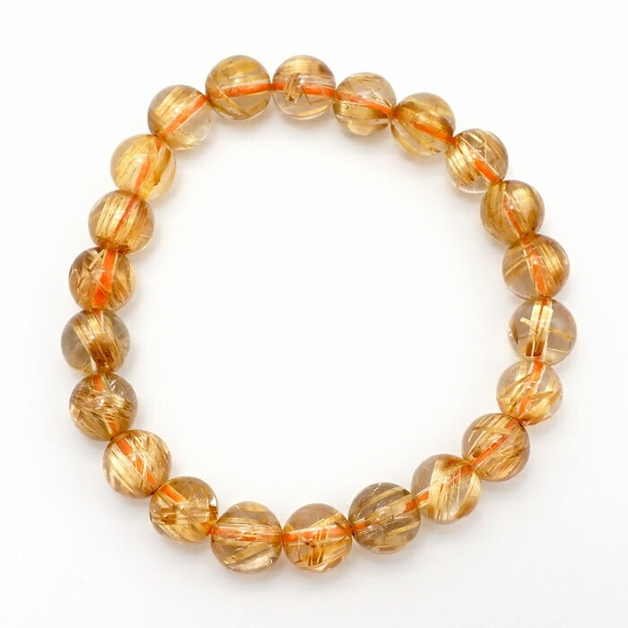 Titin Rutile Quartz 8.7mm bracelet (One-of-a-kind) [01010801007602205012]