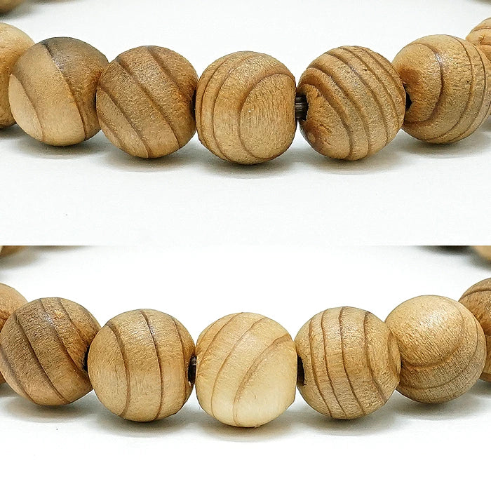 Nikko Cedar 8mm Bracelet with Toshogu Shrine Seal Wooden Gift Box Included Tochigi Japan 400-Year-Old Japanese Cedar Nikko Toshogu Shrine Tokugawa Ieyasu Rare Sacred Wood Natural Wood Jewelry POWERSWOOD