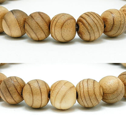Nikko Cedar 8mm Bracelet with Toshogu Shrine Seal Wooden Gift Box Included Tochigi Japan 400-Year-Old Japanese Cedar Nikko Toshogu Shrine Tokugawa Ieyasu Rare Sacred Wood Natural Wood Jewelry POWERSWOOD