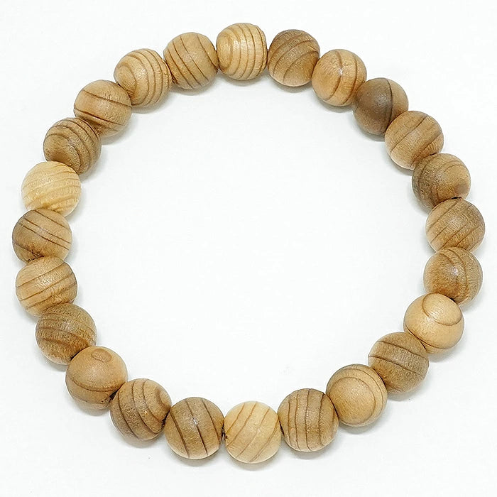 Nikko Cedar 8mm Bracelet with Toshogu Shrine Seal Wooden Gift Box Included Tochigi Japan 400-Year-Old Japanese Cedar Nikko Toshogu Shrine Tokugawa Ieyasu Rare Sacred Wood Natural Wood Jewelry POWERSWOOD