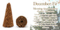 [Birthday Wood] Cone-shaped incense with holes [contains purifying salt] December Fir