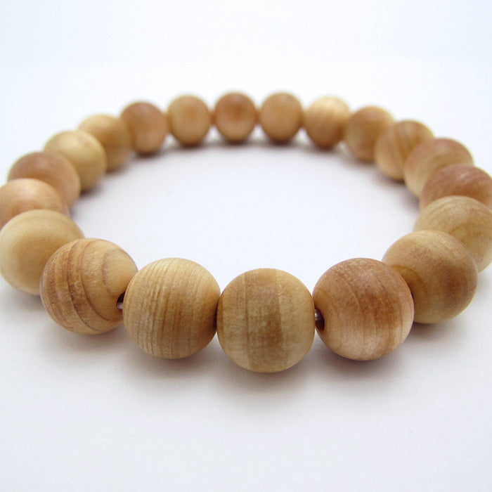Yoshino Cypress 10mm bracelet -Japanese precious wood - natural stones Health wealth