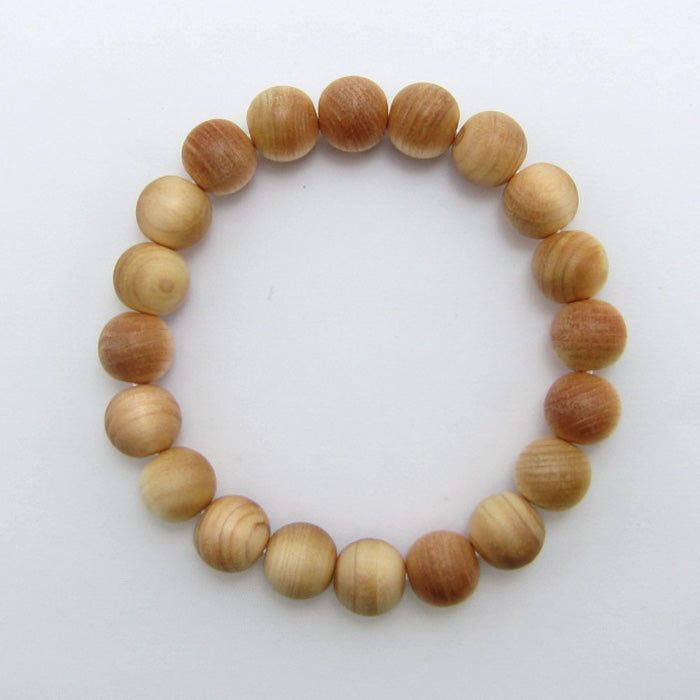Yoshino Cypress 10mm bracelet -Japanese precious wood - natural stones Health wealth
