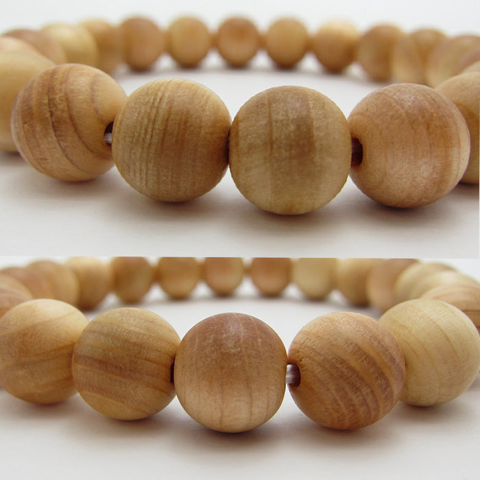 Yoshino Cypress 10mm bracelet -Japanese precious wood - natural stones Health wealth