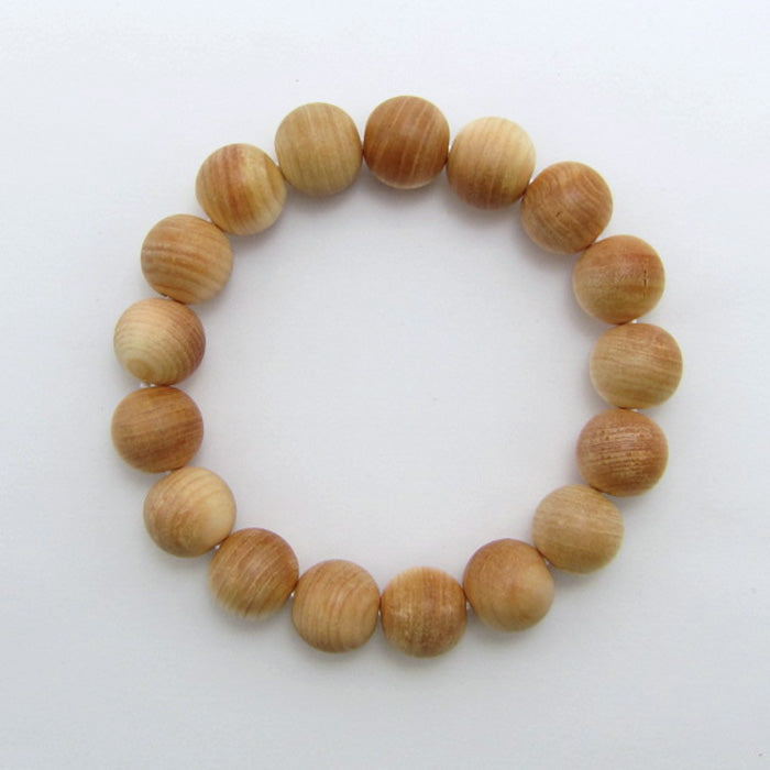 Yoshino Cypress 12mm bracelet -Japanese precious wood - natural stones Health wealth