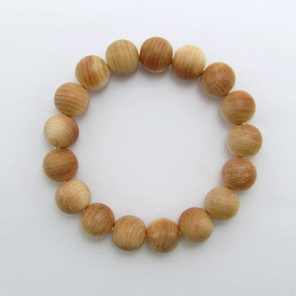 Yoshino Cypress 12mm bracelet -Japanese precious wood - natural stones Health wealth