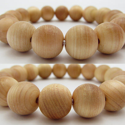 Yoshino Cypress 12mm bracelet -Japanese precious wood - natural stones Health wealth