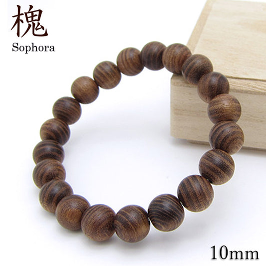 日本名貴木材 - August Zelkova 10mm 手鍊天然寶石 健康財富寶石
