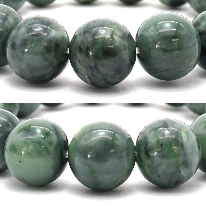 Japan Stones : Hidaka Jade 12mm bracelet natural stones Health wealth stones
