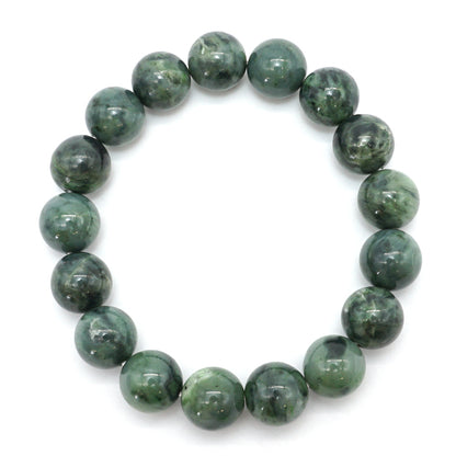 Japan Stones : Hidaka Jade 12mm bracelet natural stones Health wealth stones