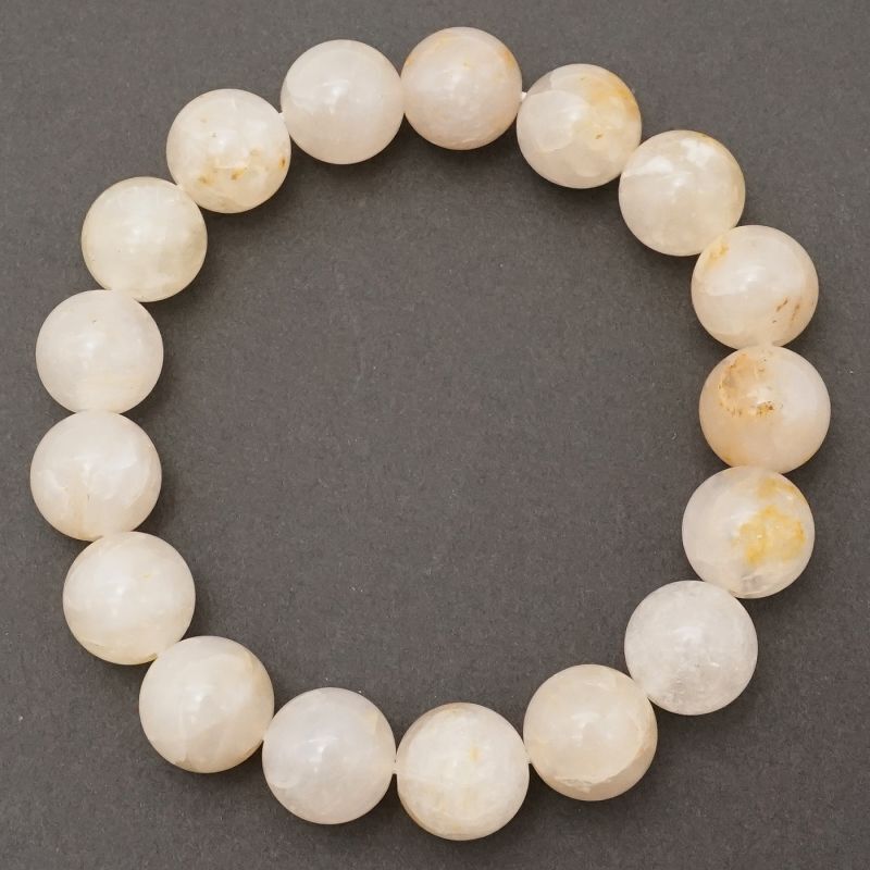 Japan Stones : Onokoro Quartz 12mm AA RANK White  bracelet natural stones Health wealth stones