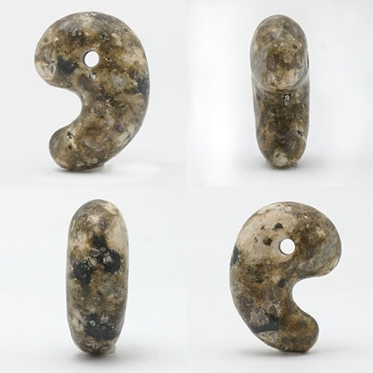 Japan Stones : Kiso Stone 3cm magatama comma shape bracelet natural stones Health wealth stones