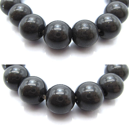 Hokutolite (Black) 10mm health bracelet ion power