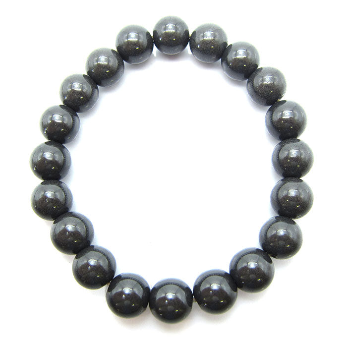 Hokutolite (Black) 10mm health bracelet ion power