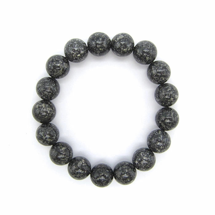 Japan Stones : ONTAKE Black Stone 12mm bracelet natural stones Health wealth stones
