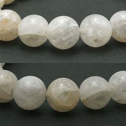 Japan Stones : Shizuoka Quartz 10mm A RANK White  bracelet natural stones Health wealth stones