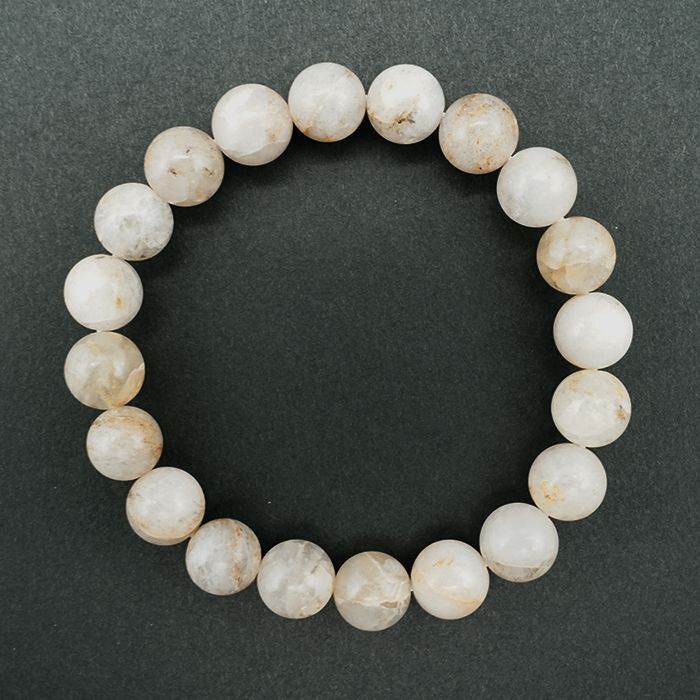 Japan Stones : Shizuoka Quartz 10mm A RANK White  bracelet natural stones Health wealth stones