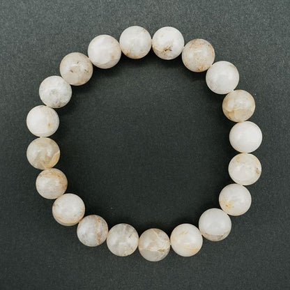 Japan Stones : Shizuoka Quartz 10mm A RANK White  bracelet natural stones Health wealth stones