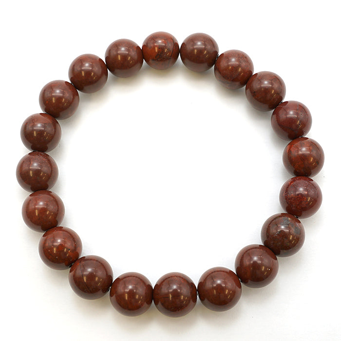 Japan Stones :  Yamagata Jasper RED 10mm bracelet natural stones Health wealth stones