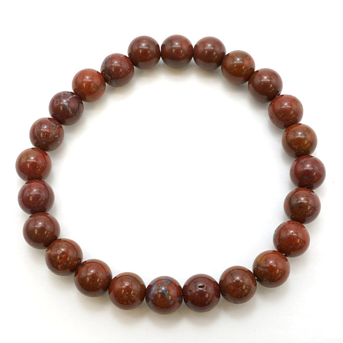 Japan Stones :  Yamagata Jasper RED 8mm bracelet natural stones Health wealth stones
