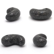 Japanese Stone: Fuji Lava stone Magatama, comma shape